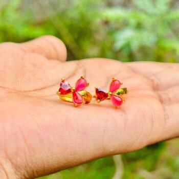 Red Stoned Earring