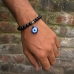 Black beaded evil bracelet