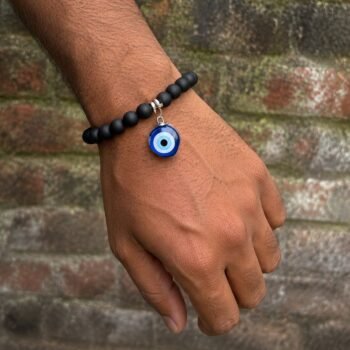 Black beaded evil bracelet