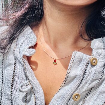 Tulip Neckchain (red & green)