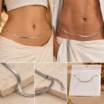 snake silver waist chain