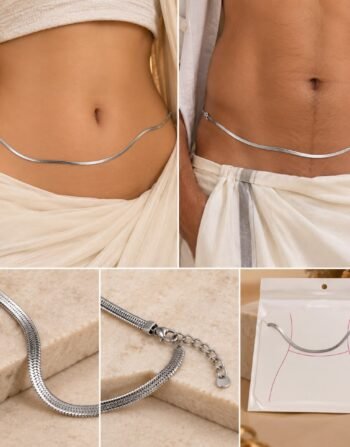 snake silver waist chain
